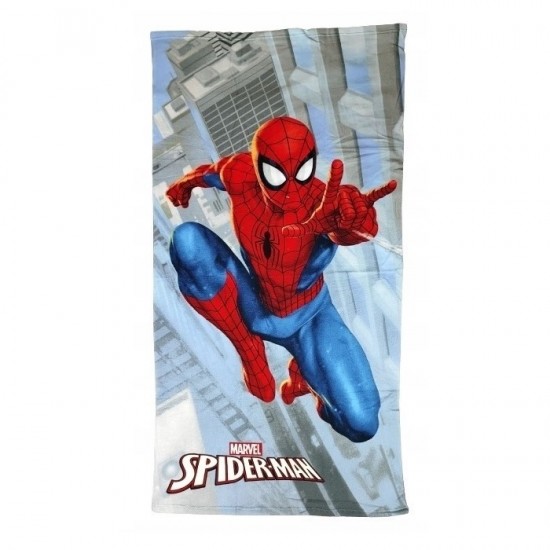 Kids Heroes - Πετσέτα Θαλάσσης Spiderman In the City με Μικροΐνες 70×140cm