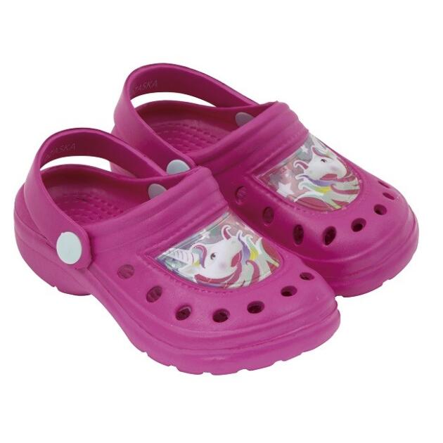 Arditex - Παιδικά παπούτσια παραλίας Unicorn Clogs φούξια (22-32)