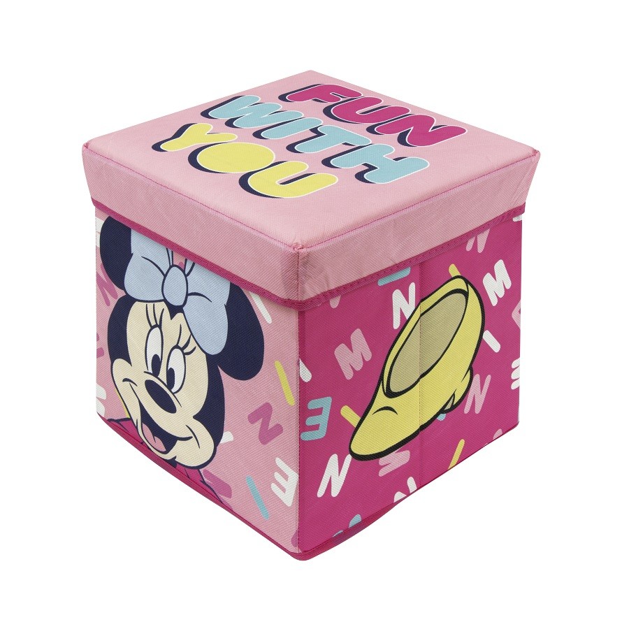 Arditex - Παιδικό κουτί αποθήκευσης Σκαμπό Minnie Fun With You