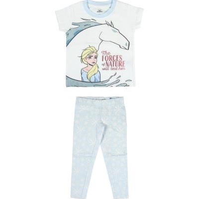 Cerda - Σετ Frozen 2 μπλούζα και παντελόνι άσπρο γαλάζιο (2 τεμ)