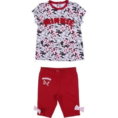 Cerda - Σετ Minnie μπλούζα και βερμούδα κόκκινο γκρι (2 τεμ)