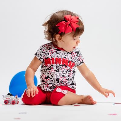 Cerda - Σετ Minnie μπλούζα και βερμούδα κόκκινο γκρι (2 τεμ) - Image 2