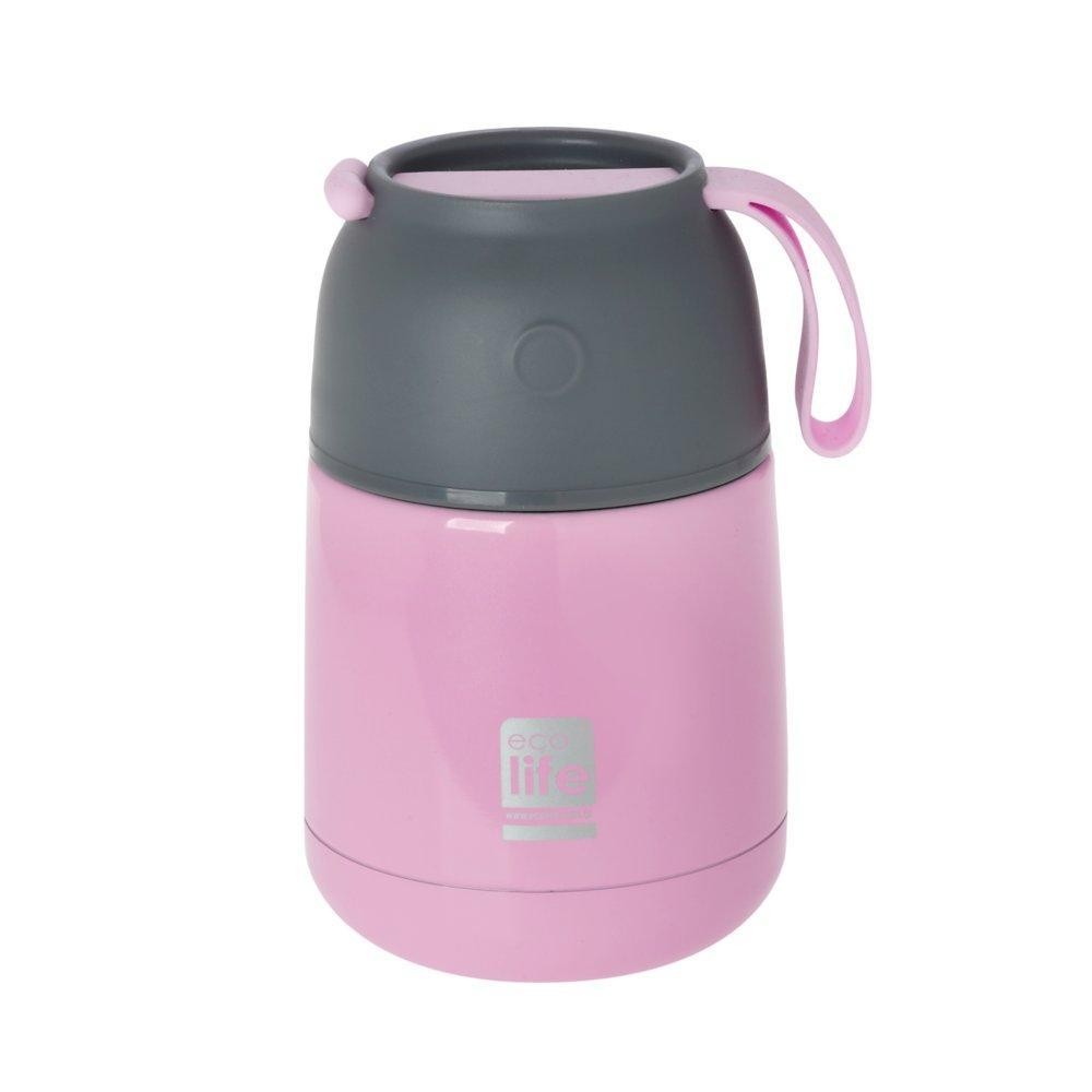 Ecolife - Ανοξείδωτο Βρεφικό Θερμός Φαγητού Baby Pink 450 ml