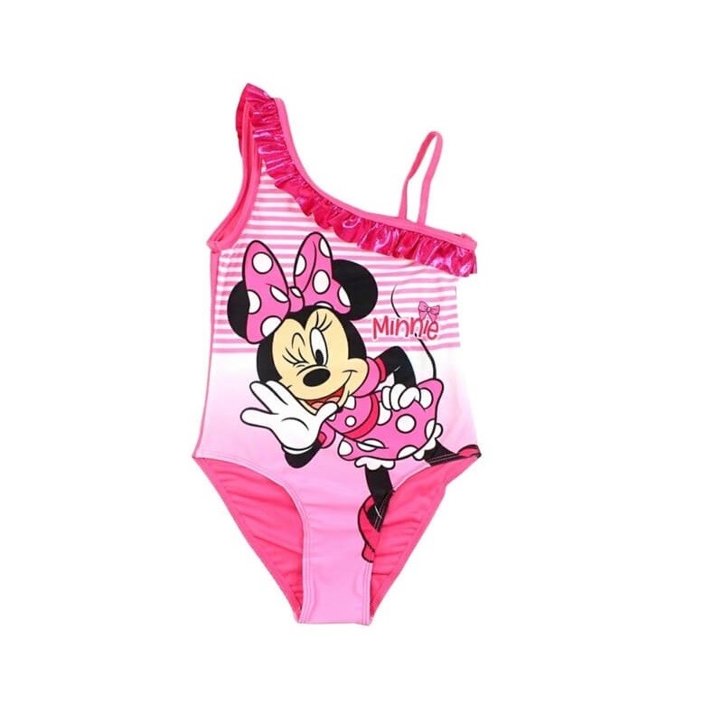 Kids Heroes - Παιδικό Ολόσωμο Μαγιό Minnie Mouse Ροζ Φούξ