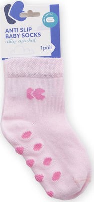 Kikka Boo - Αντιολισθητικά βρεφικά καλτσάκια 6-12 μηνών Ροζ