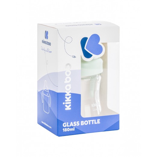 Kikka Boo - Γυάλινο Μπιμπερό με Χειρολαβές Mint 180ml (3+ μηνών) - Image 4