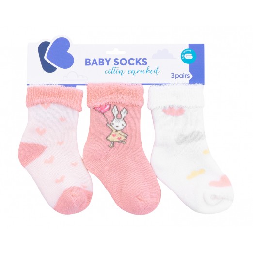 Kikka Boo - Παιδικές θερμικές κάλτσες σετ 3 ζευγ. Rabbits in Love (2-3 ετών)