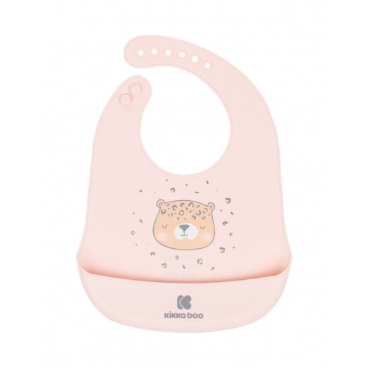 Kikka Boo - Σαλιάρα σιλικόνης Savanna Pink