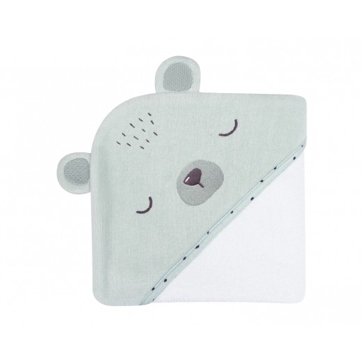 Kikka Boo - Βρεφική Πετσέτα Μπάνιου με Κουκούλα Bear with me Mint 90x90εκ