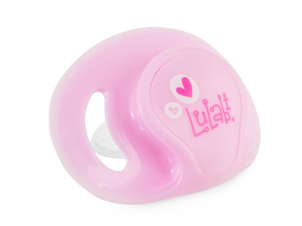Lulabi - Ορθοδοντική πιπίλα νυκτός ροζ με σιλικόνη (3+ μηνών)