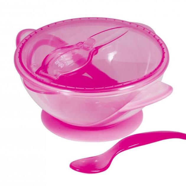 Lulabi - Σετ φαγητού ταξιδίου ροζ (3 τεμ)