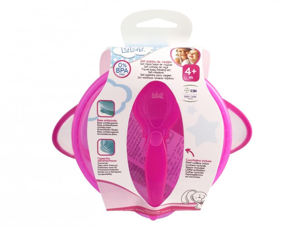 Lulabi - Σετ φαγητού ταξιδίου ροζ (3 τεμ) - Image 2