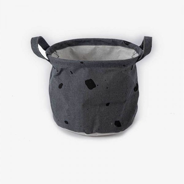 Minene - Μικρό Καλάθι Αποθήκευσης Jungle Story Charcoal με Χερούλια