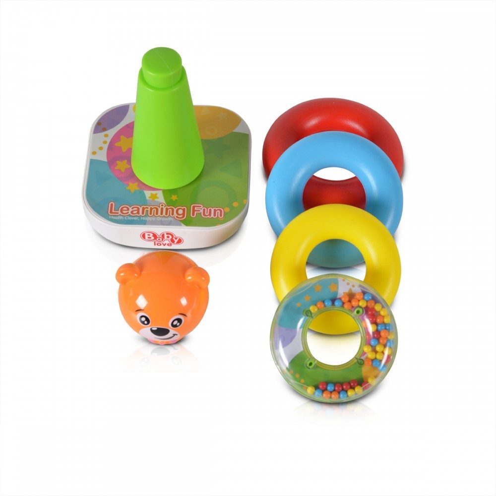 Moni - Εκπαιδευτικοί Κρίκοι σε Πυραμίδα Toy Rings Bear and Deer - Image 2