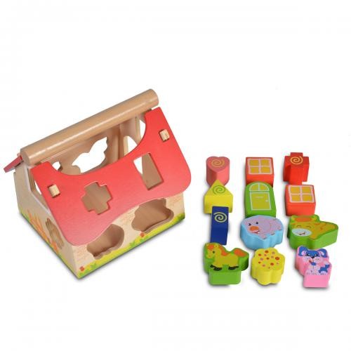 Moni - Ξύλινο Εκπαιδευτικό Σπιτάκι με Ζωάκια - Image 2