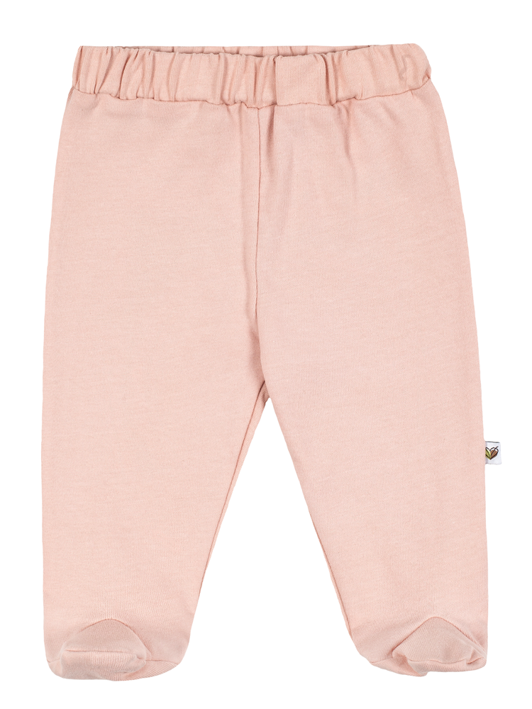 Nanaf Organic - Βρεφικό παντελόνι με κλειστά ποδαράκια Rose