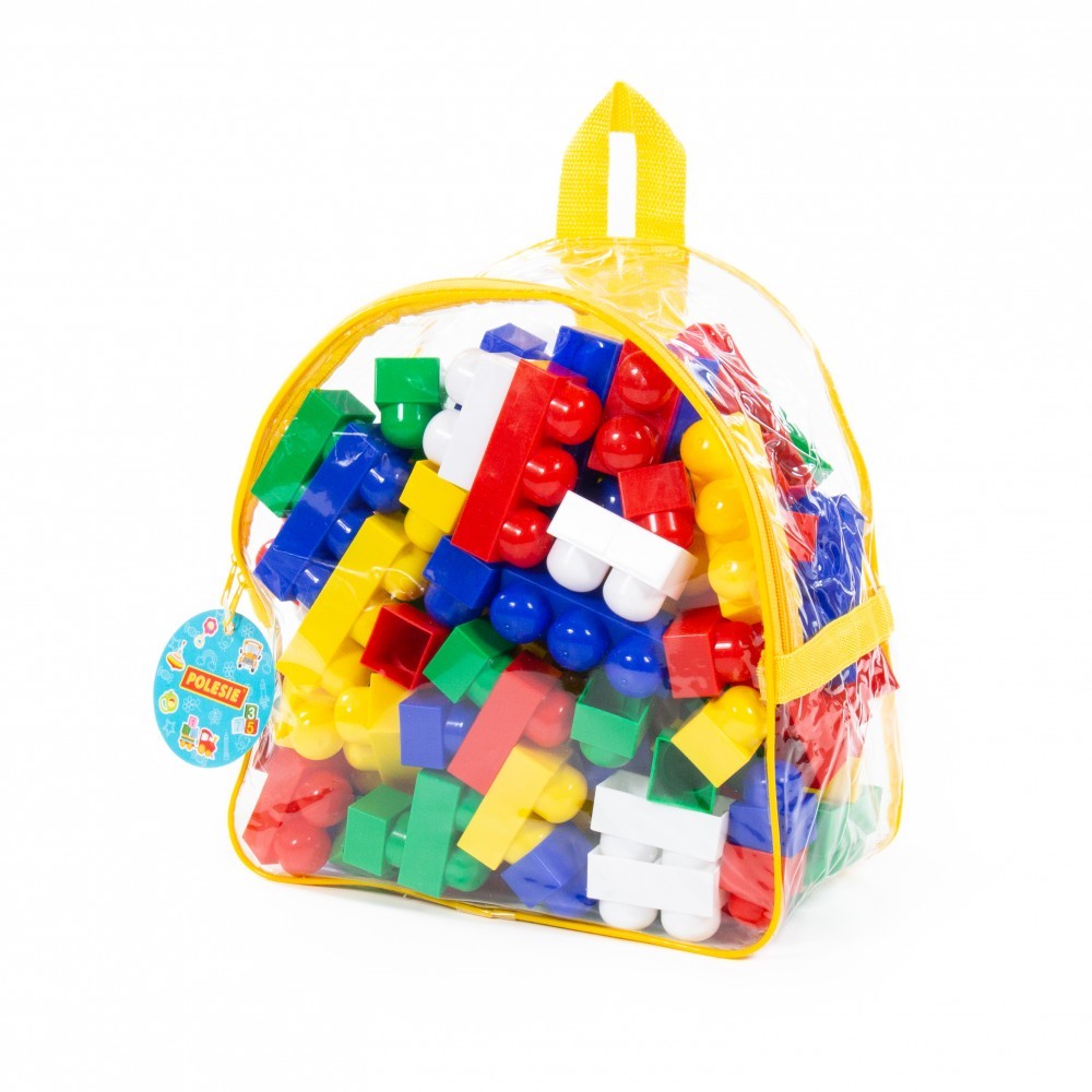 Polesie - Σετ Τουβλάκια με Τσάντα Construction Set Junior (100τμχ)