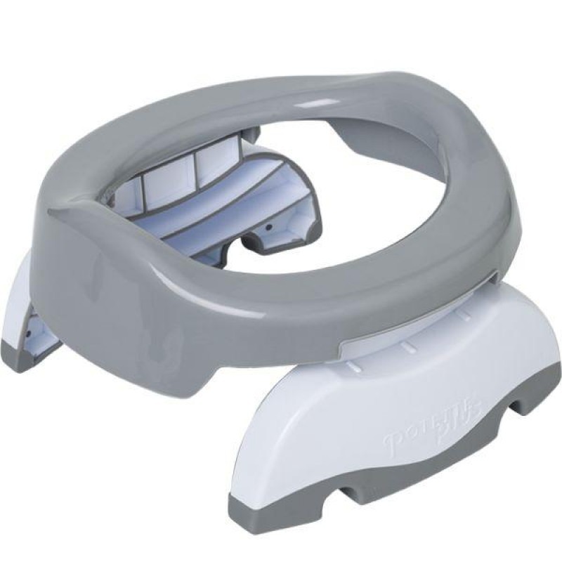 Potette Plus - 2σε1 Γιoγιό Ταξιδίου & Εκπαιδευτικό Κάθισμα Τουαλέτας Γκρι Λευκό