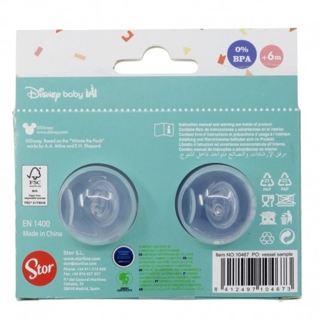 Stor - Σετ 2 ορθοδοντικές πιπίλες σιλικόνης Mickey Mouse Smiles με θήκη (6+ μηνών) - Image 5