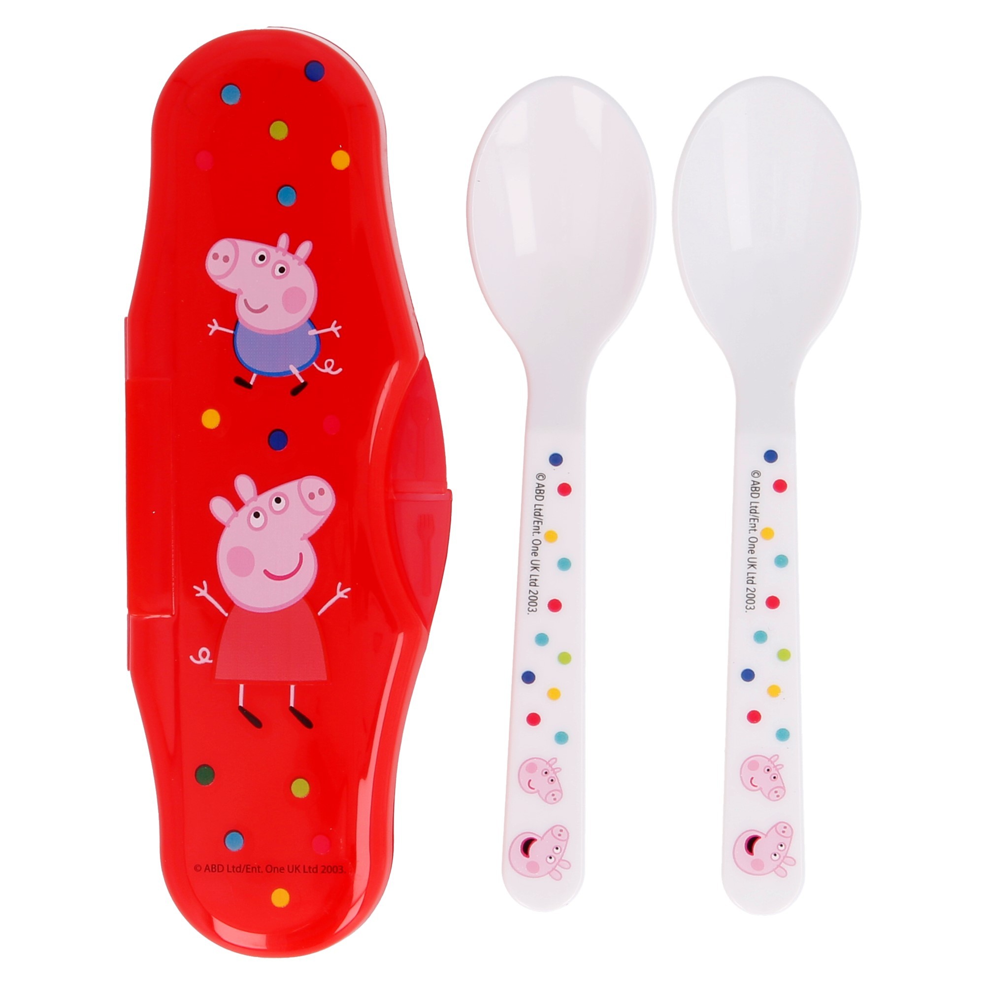 Stor - Travel Set παιδικά κουτάλια και θήκη Peppa Pig (3τμχ)