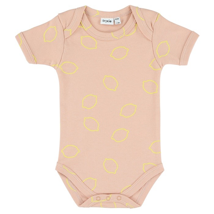 Trixie - Βρεφικό κορμάκι κοντομάνικο Lemon Squash 100% οργανικό βαμβάκι