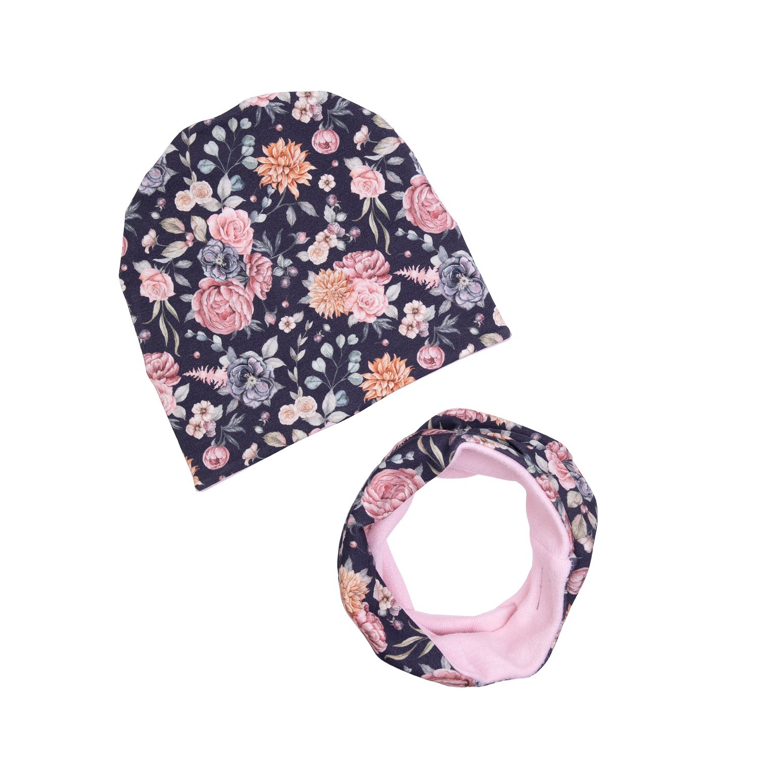 UL&KA - Σετ σκουφάκι με κασκόλ λαιμό "Magical Garden" (1-3 ετών)