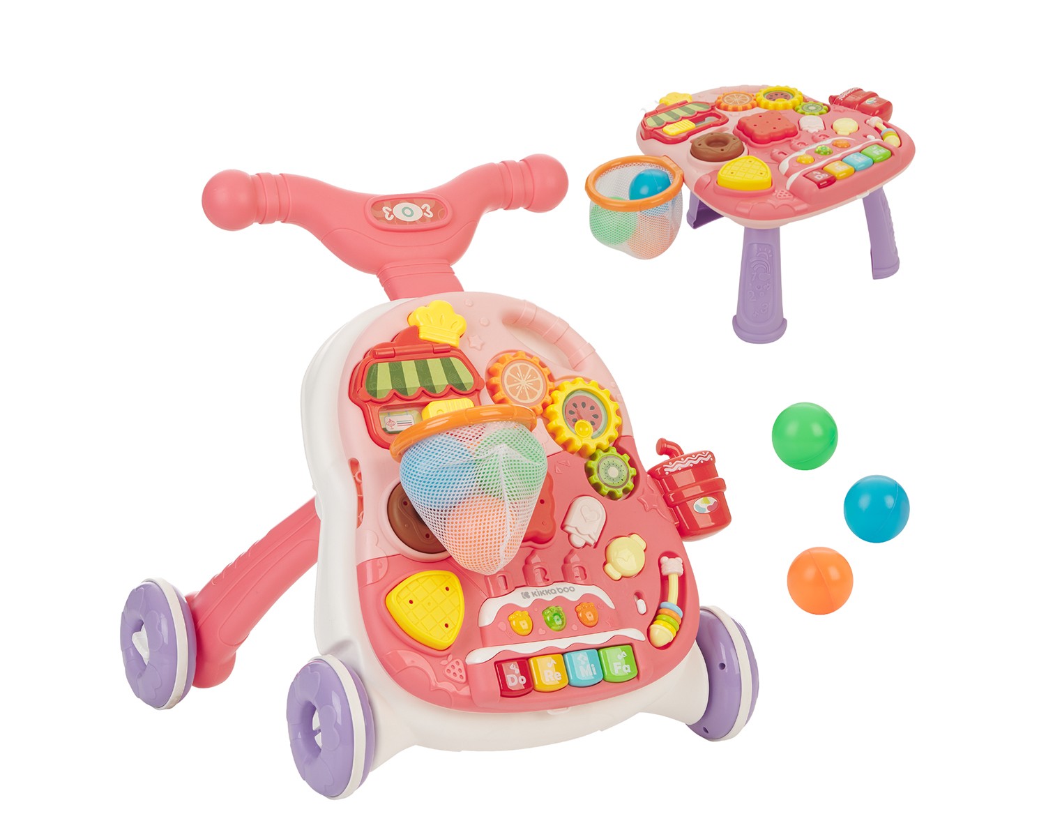 Kikka Boo - Στράτα Τραπεζάκι Δραστηριοτήτων 2 σε 1 Candy Party Pink