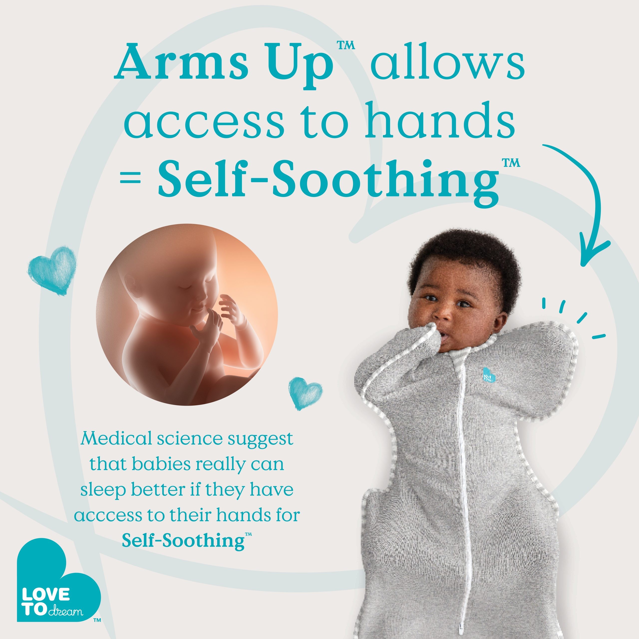 Love To Dream - Χειμερινός Υπνόσακος Swaddle Up White Medium 2.5 Tog 3-6 μηνών - Image 7