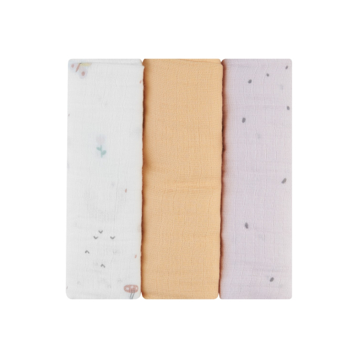 Kikka Boo - Σετ 3 Βαμβακερές Πάνες Μουσελίνες Hedge-Hugs 75x75 εκ.