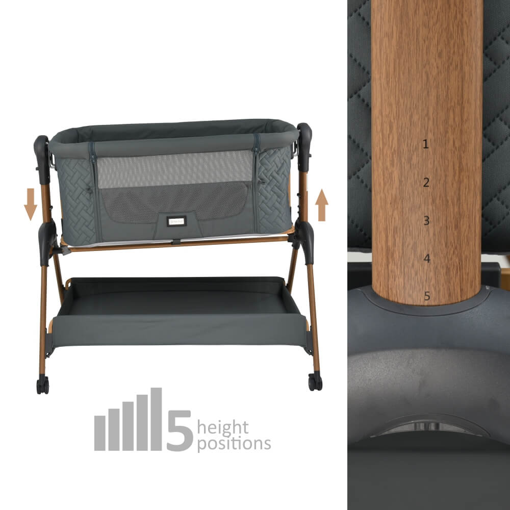 Bebe Stars - Λίκνο Μωρού Style 2 σε 1 Smoked Grey - Image 4