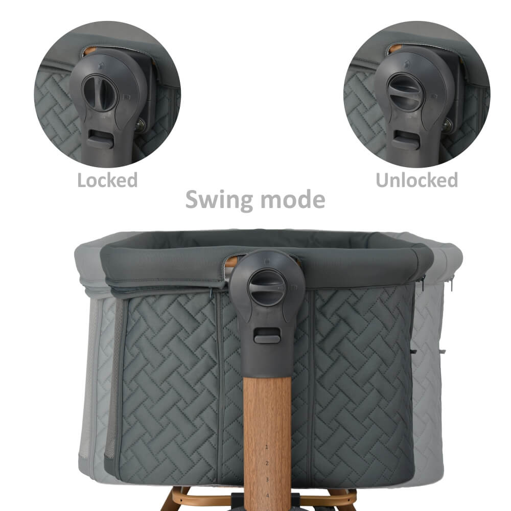 Bebe Stars - Λίκνο Μωρού Style 2 σε 1 Smoked Grey - Image 5